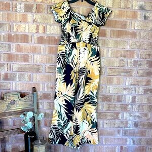 PATRONS of PEACE Hawaiian Print Pants Romper